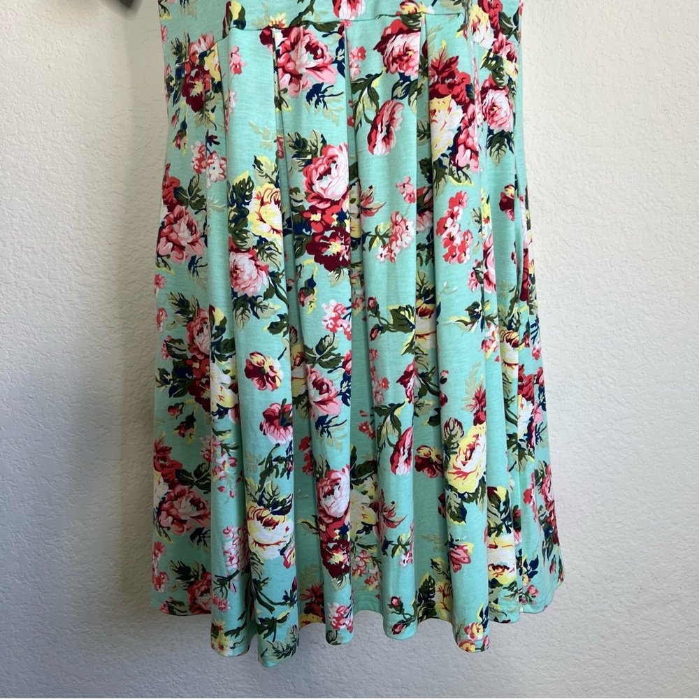 Women's Size XL Short Sleeve Pleated‎ Casual Shirt Floral Dress NWOT - Picture 4 of 13